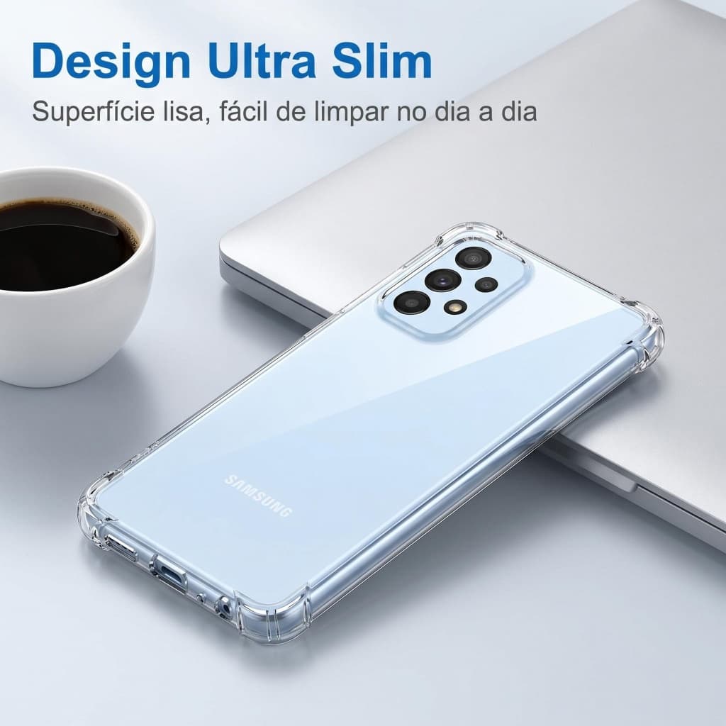 Capa Capinha Transparente de TPU Anti-Impacto p/Samsung A04 A04S A04E A14 A24 A34 A54