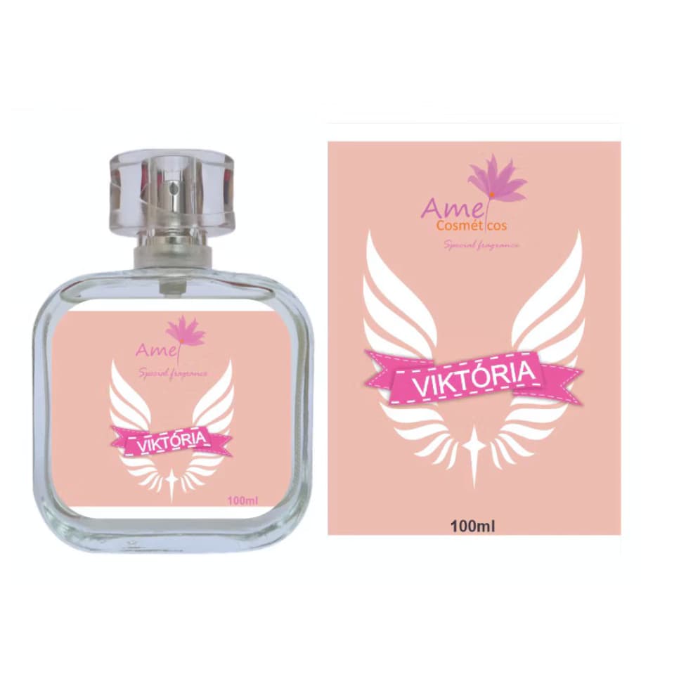 Perfume Feminino Viktória 100ml Amei Cosméticos Original Importado Longa Duração Fragrância Floral Doce Feminina Fixação