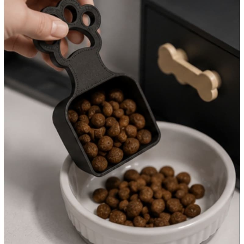 Colher Dosadora para Ração Pet Patinha | Scoop para Cachorro e Gato | Impressão 3D