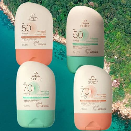 NATURA PROTETOR SOLAR FACIAL FPS 50 OU 70 ESCOLHA O SEU PARA SUA PELE