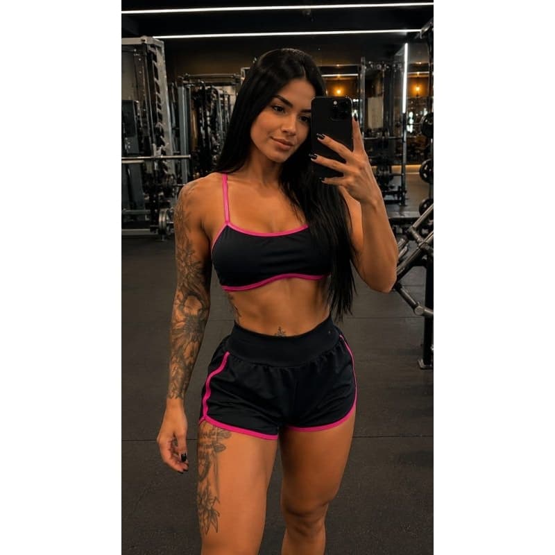 CONJUNTO FITNESS FEMININO LOOK DE TREINO ROUPA DE MALHAR ACADEMIA ROUPA PARA CORRIDA PILATES TOP ESPORTIVO