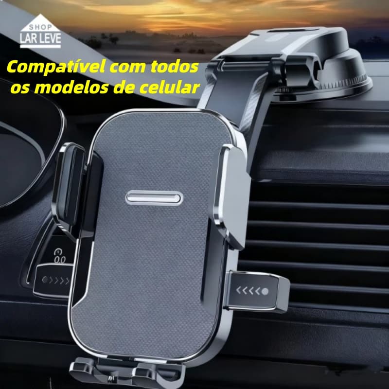 Suporte de Celular para Carro Universal 360° Ajustável Antivibração Fixação Segura Painel