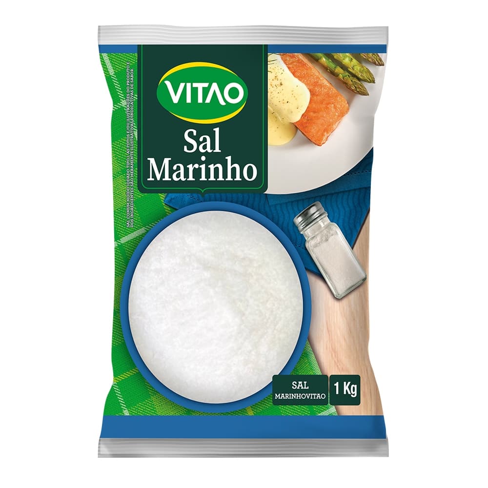 Sal Marinho Vitao Alimentos 1Kg - Sem Glúten