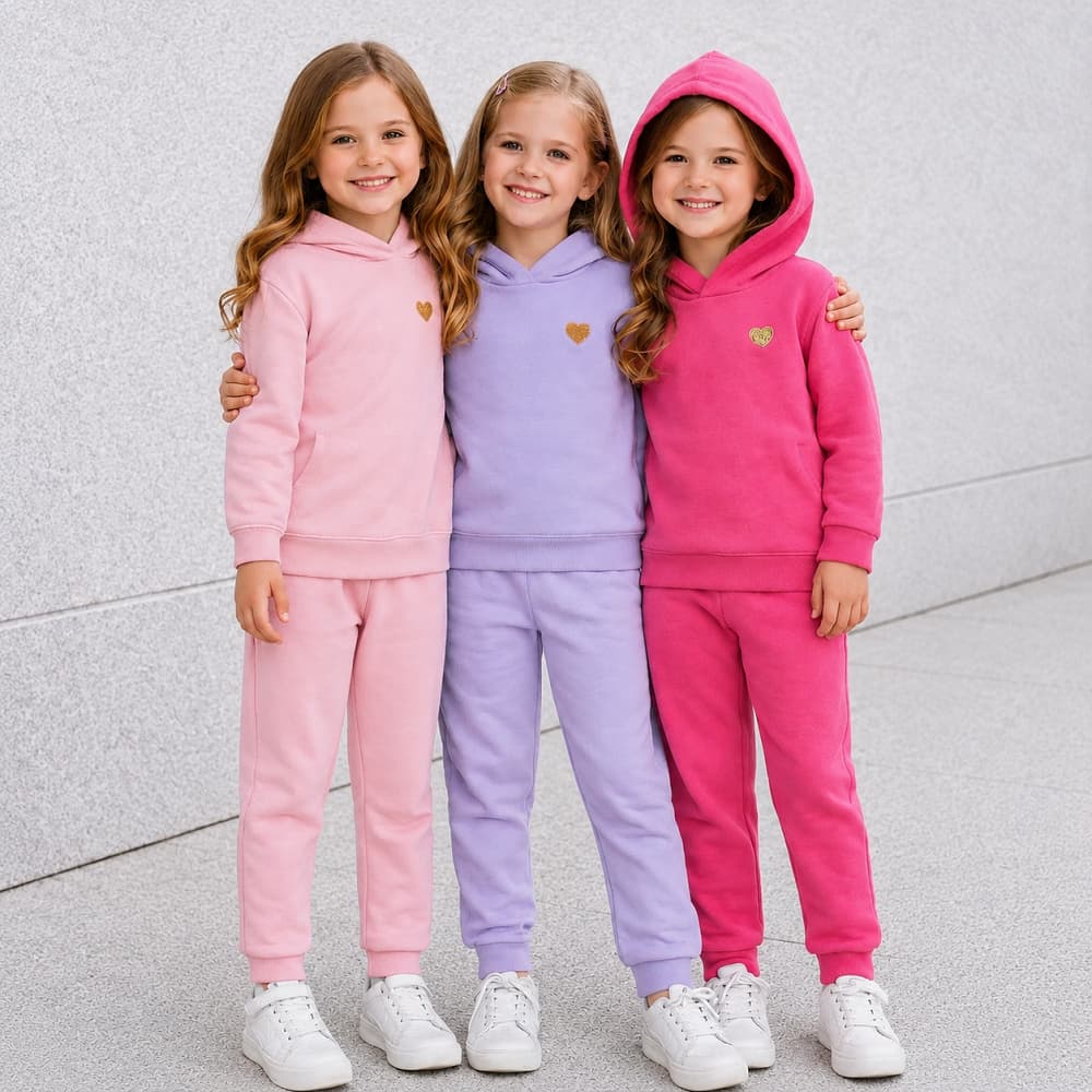 Conjunto Moletom Infantil Menina | Kit Casaco + Calça Moletom Peluciada | Conjunto Moletom Infantil Menina