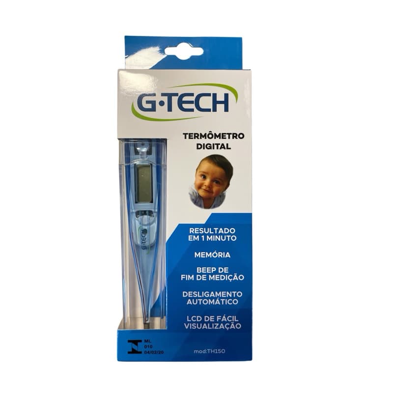 Termômetro Clínico Digital Febre Azul Marca G-Tech
