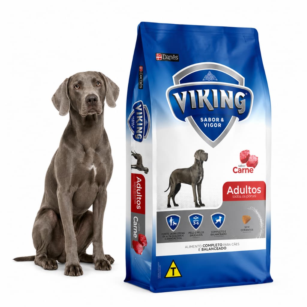 Ração Para Cachorro Viking 7kg Cães Adultos Sabor Carne