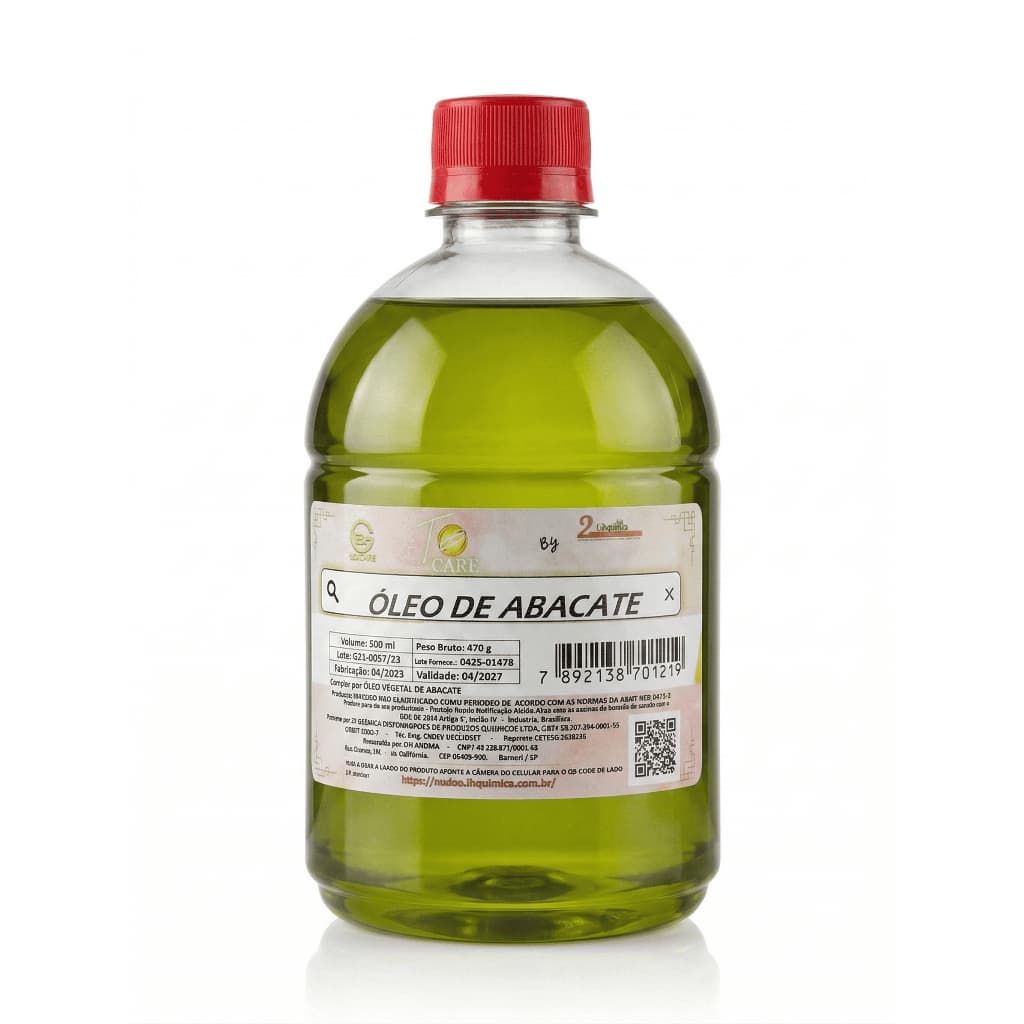 Óleo De Abacate 500ml 100% Puro Cicatrizante/hidratante