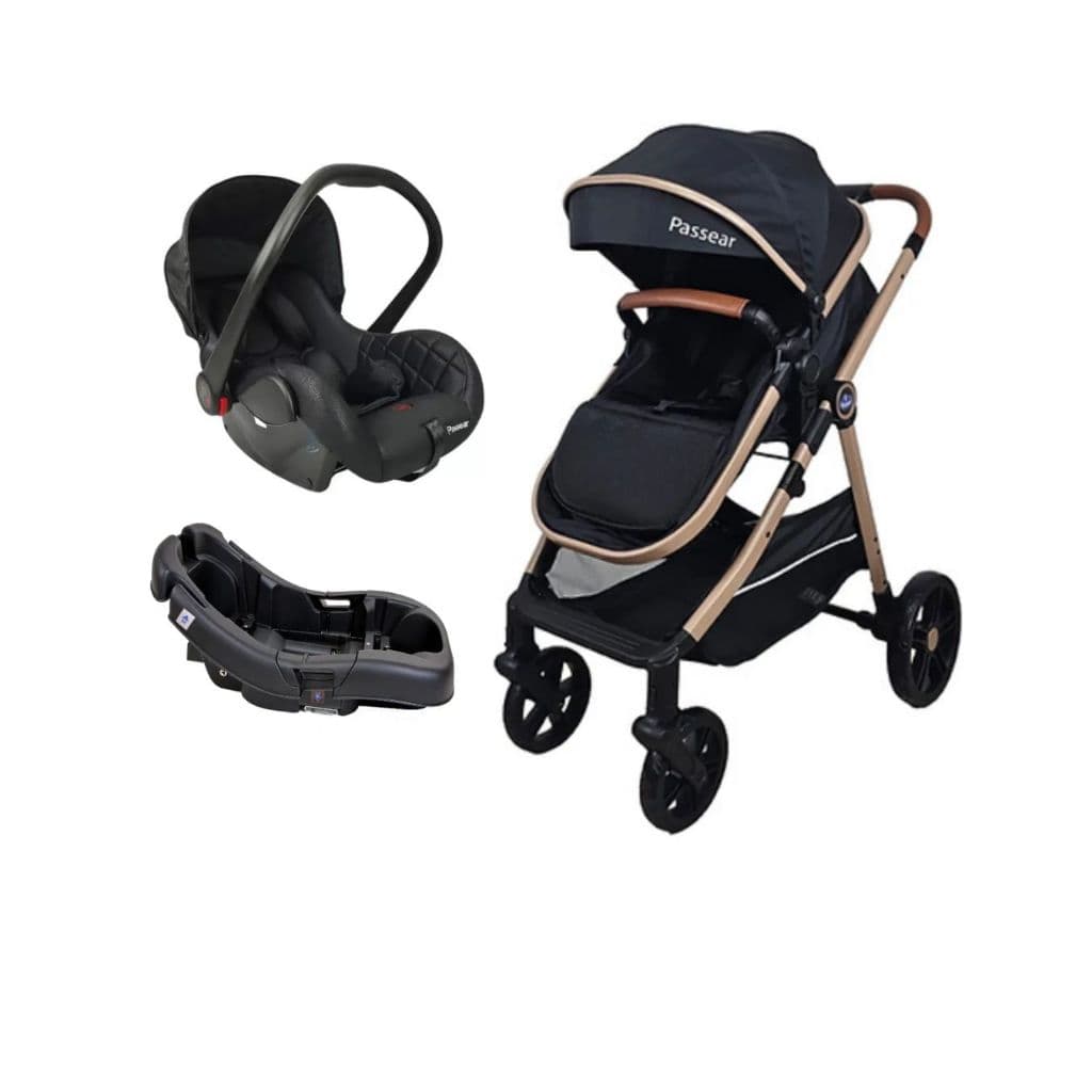 Carrinho de Bebe Move Passear Moisés Reversível + Bebe Conforto + Base Premium
