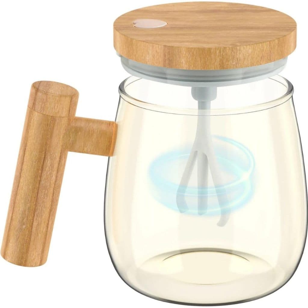 Caneca Mixer Recarregável Elétrica USB – Misturador Automático para Café, Leite, Cappuccino, Chocolate e Whey Protein