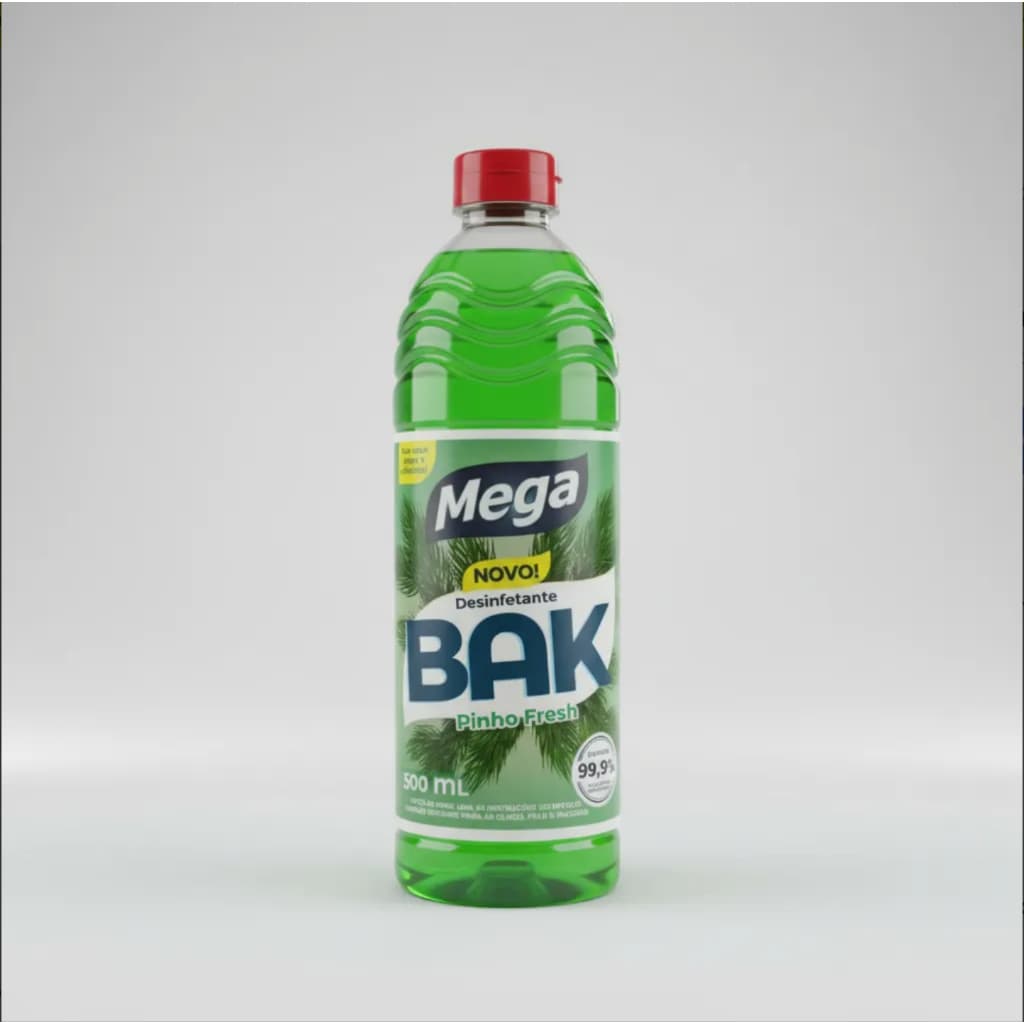 Desinfetante Mega Bak 500ml Uso Geral