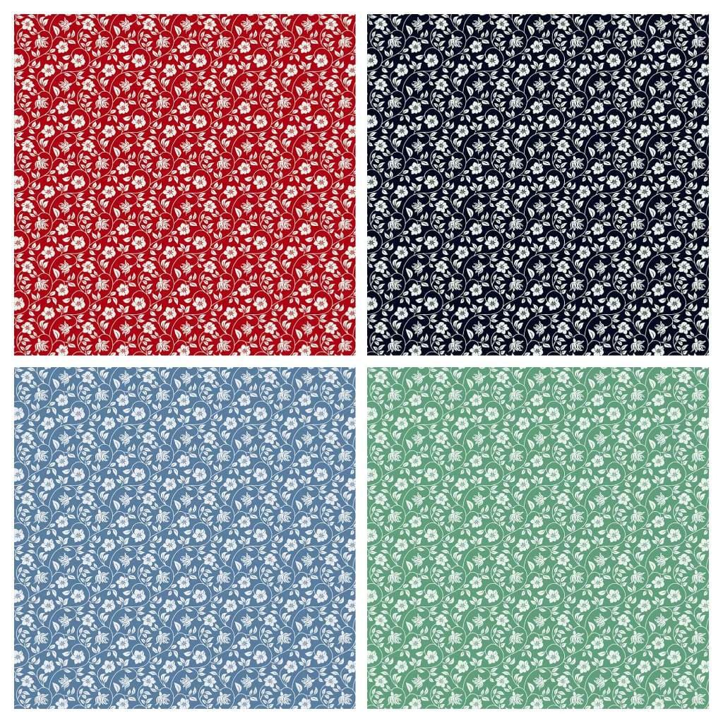 Tecido Tricoline 100% Algodão fundo tinto florais 50x150cm Patchwork Costura Criativa Escolha a Estampa