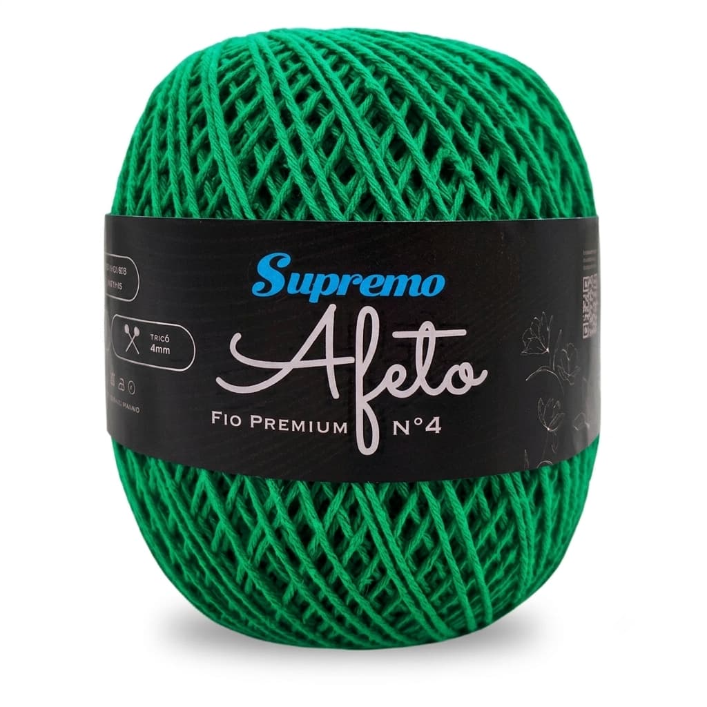 Barbante Supremo Brilho Nº4 240m Tex 509 85% Algodão para Crochê e Artesanato