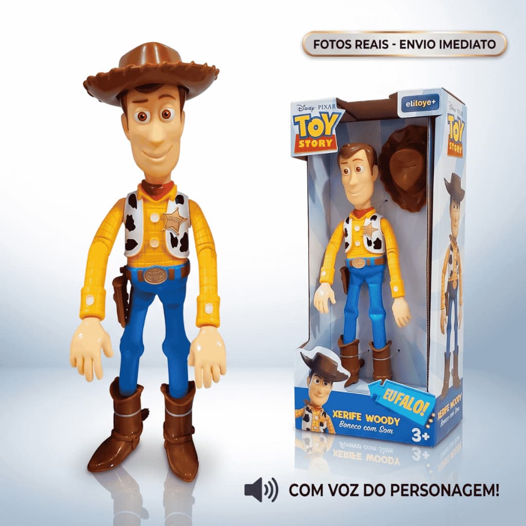 Boneco Woody Toy Story Brinquedo Infantil Xerife Articulado