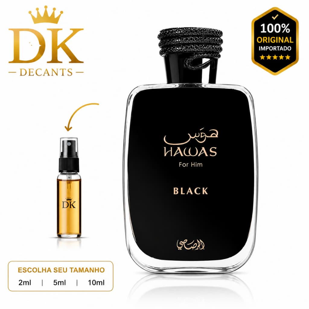 HAWAS BLACK For Him Rasasi Original Importado Perfume Masculino