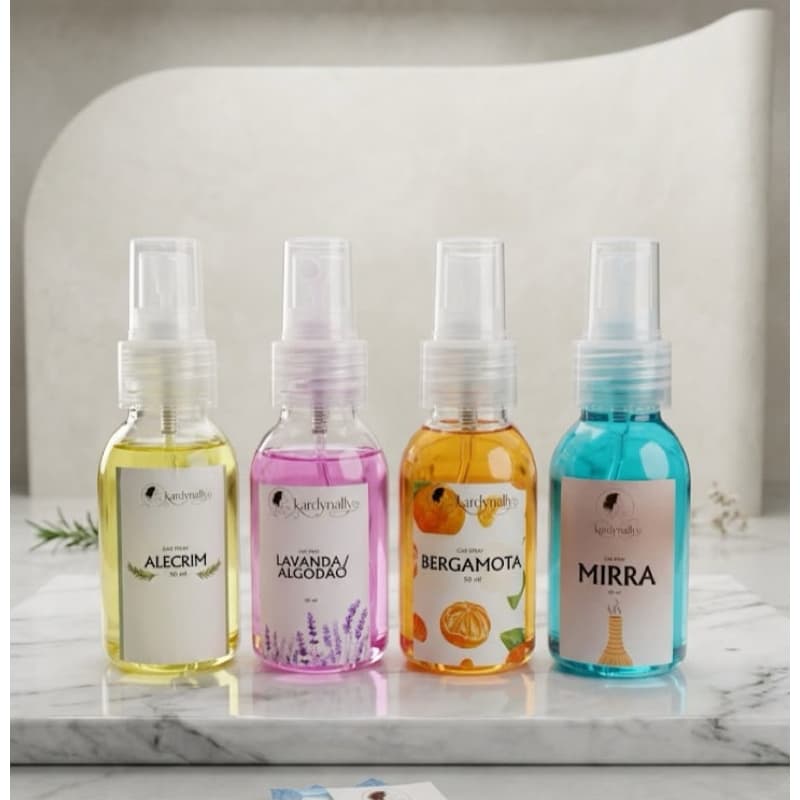 Kit Aromatizante Carro Cheirinho Para Carro Spray 50ml