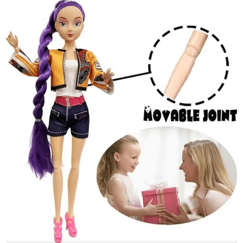 Kpop Boneca Menina Rumi Musical  kpop Articulada mede 30 cm linda