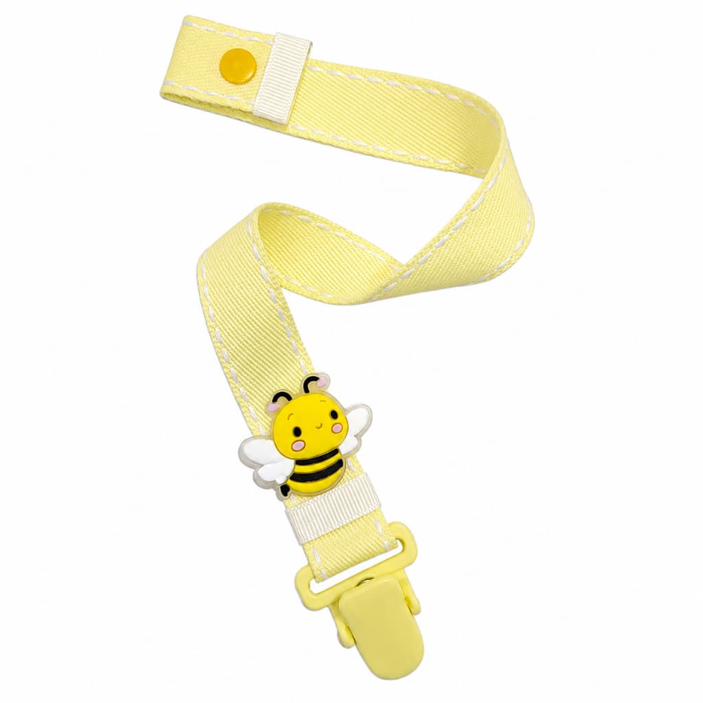 Prendedor De Chupeta Infantil Abelha Amarelo Para Bebê Suporte Para Chupeta - Angu Bebê