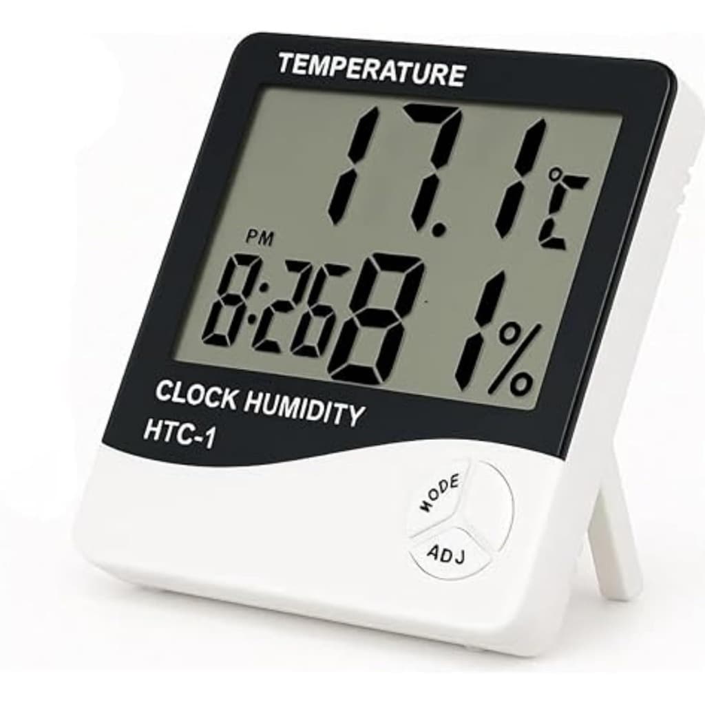 relógio termo-higrômetro digital sensor de temperatura e umidade painel LCD termômetro