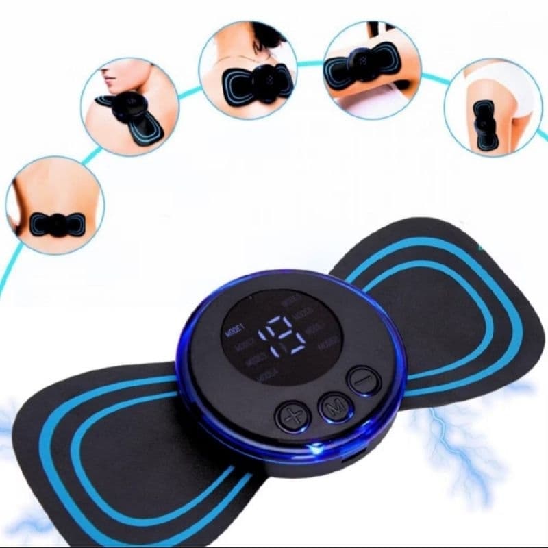 Mini Massageador Elétrico Portátil Recarregável – Alívio Muscular com 19 Níveis e 6 Modos