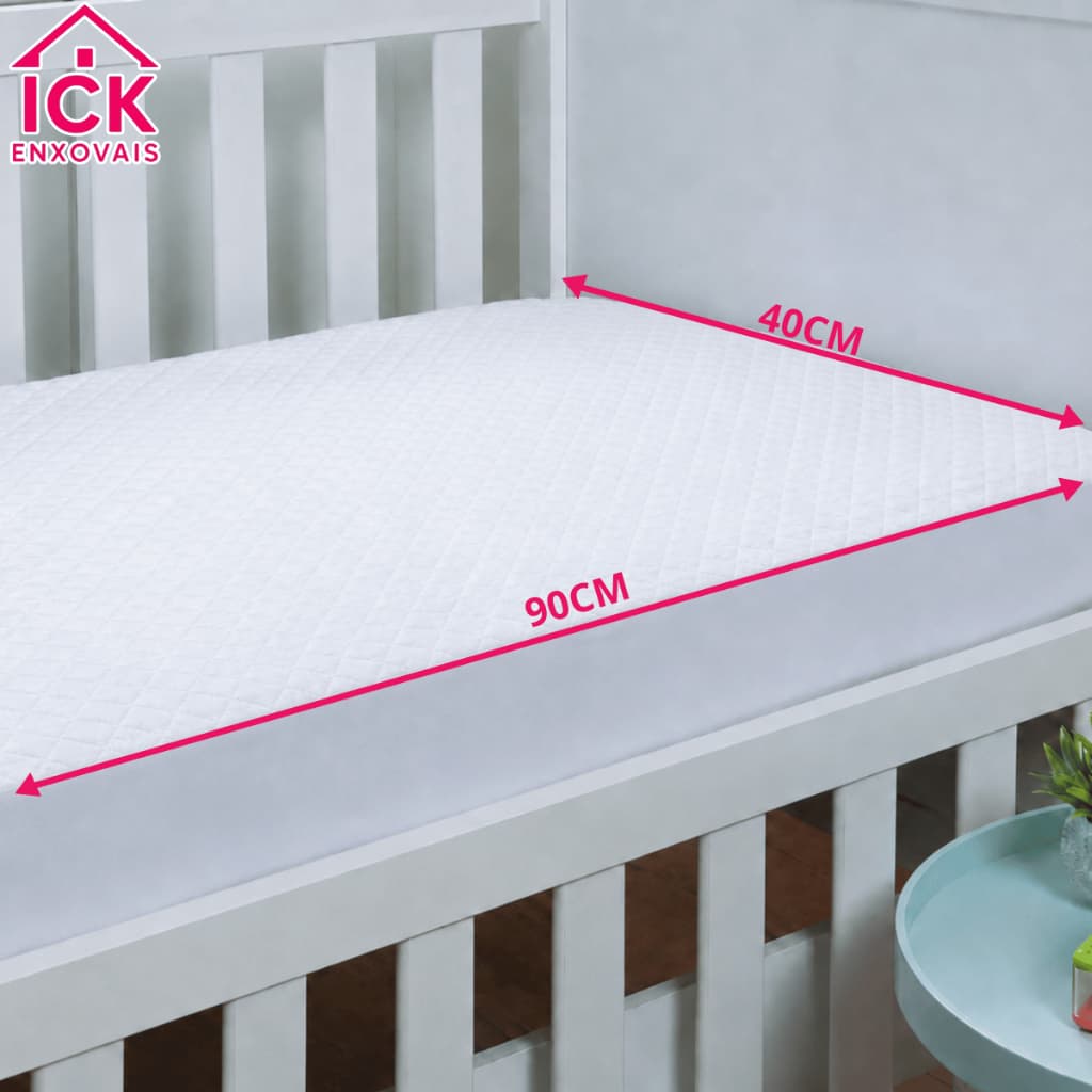 Capa Protetor de Colchão Impermeável Mini Berço para Bebê 0,90 x 0,40 x 0,7 cm - Anti Vazamento Anti Ácaro Cama