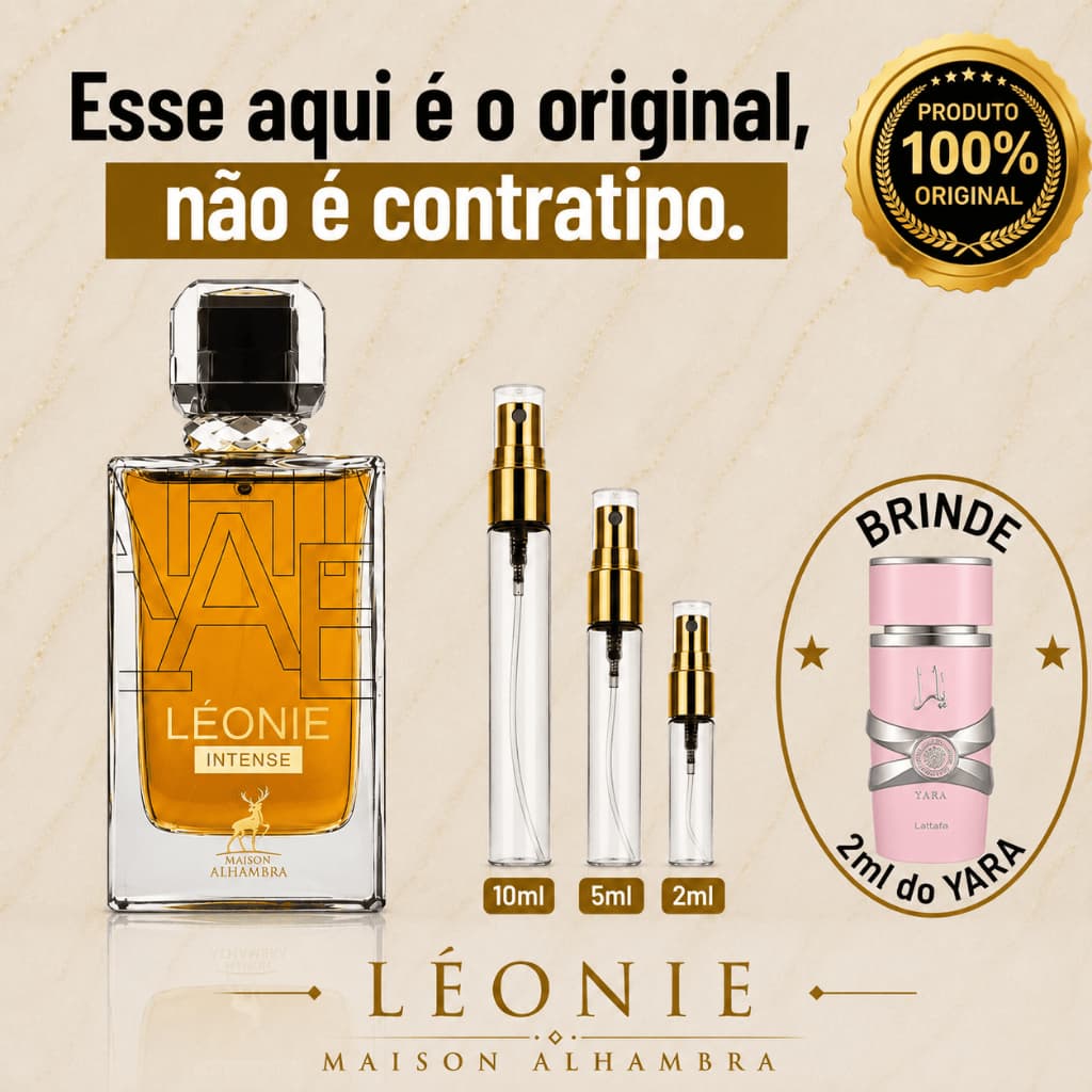 Perfume Árabe Feminino Léonie - 100% ORIGINAL - Importado - Alta Fixação - Alta Projeção - Floral Branco / Cítrico