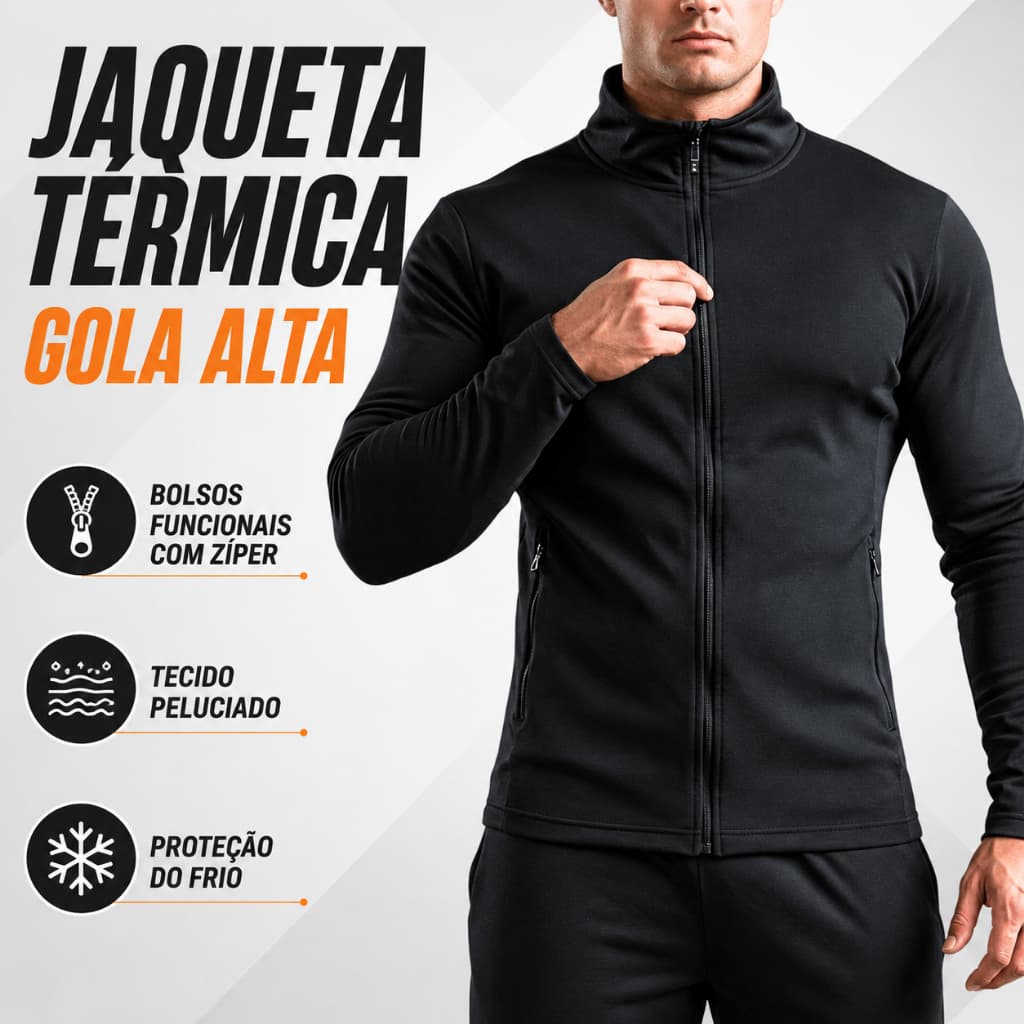 Jaqueta Térmica com Elastano Academia Masculina Treino