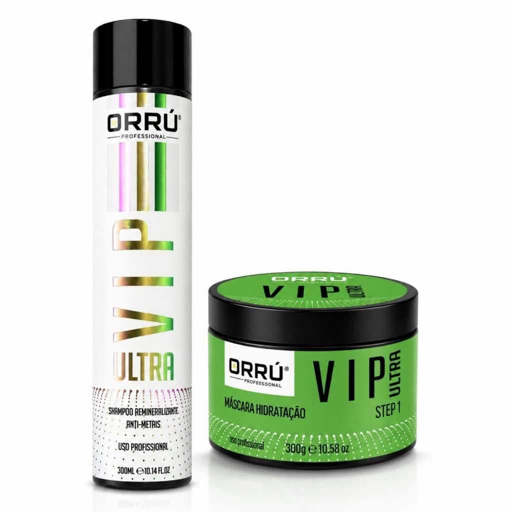 Kit Hidratante Capilar VIP ULTRA 2 itens - Shampoo Remineralizante e Anti-Metais 300ml + Máscara Hidratante Step1 300g