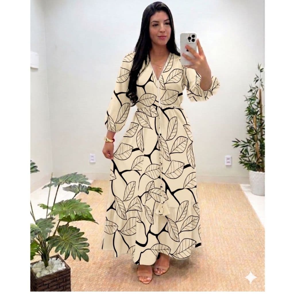 VESTIDO LONGO FEMININO NOVOS ESTAMPADOS Tecido duna e crepinho  não amassa , tamanho M-G-GG-G1