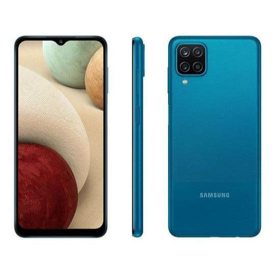 Celular Smartphone Samsung Galaxy A12 64gb 4gb Ram Azul Recondicionado - Estado: Muito Bom
