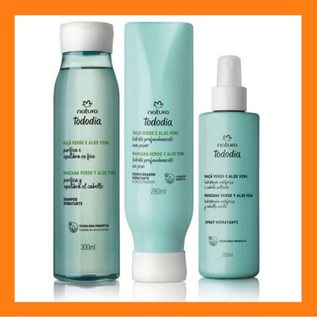 Conjunto Kit Hidratante Maçã Verde e Aloe Vera Tododia Natura