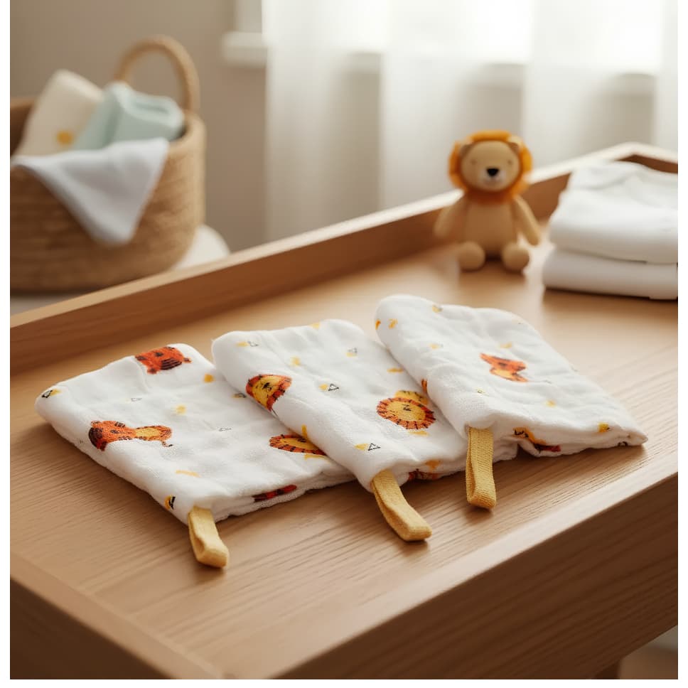 Kit 3 Toalhinhas de Boca Soft para Bebê fraldinhas Maternidade Enxoval