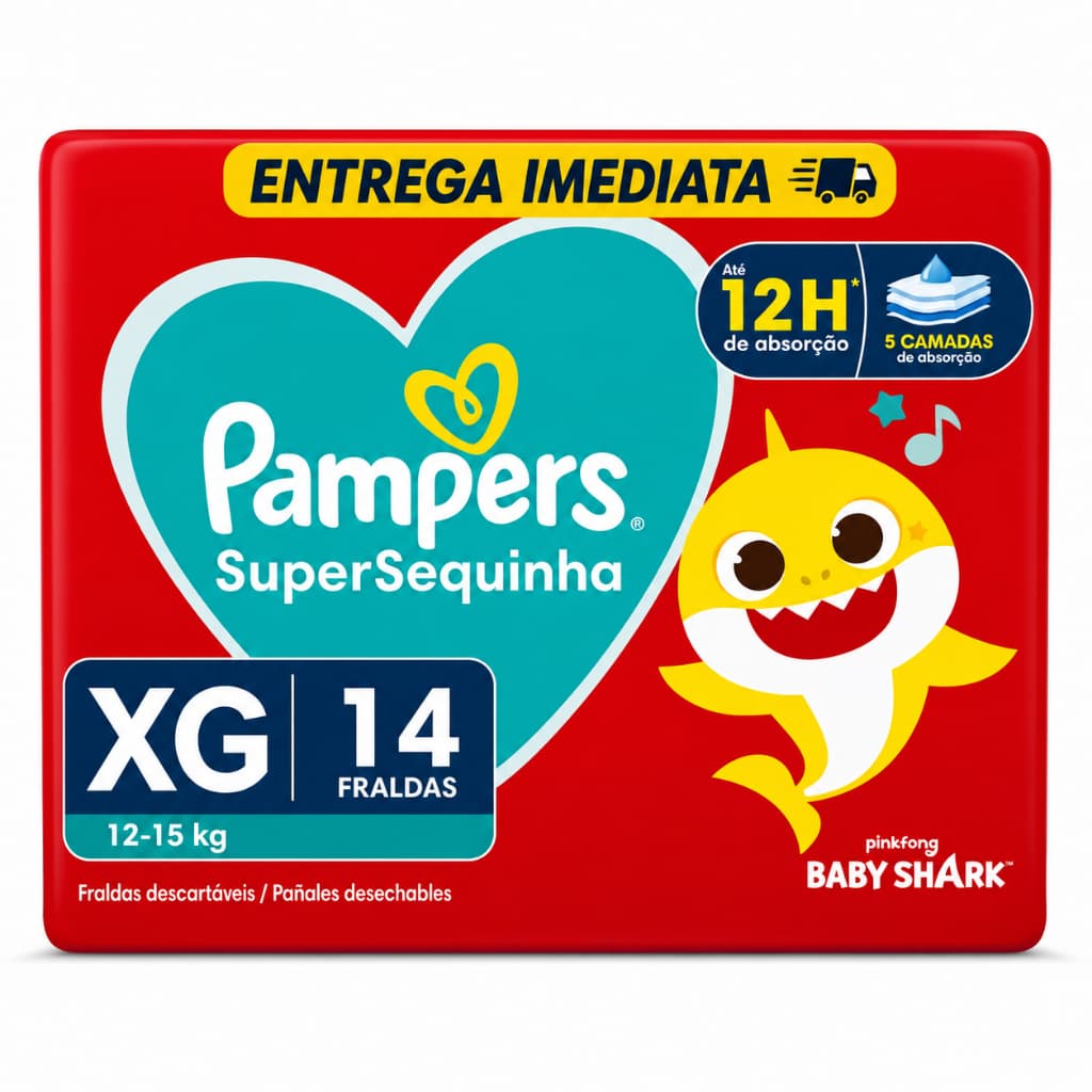 Fralda Descartável Pampers Supersequinha XG 14 Unidades