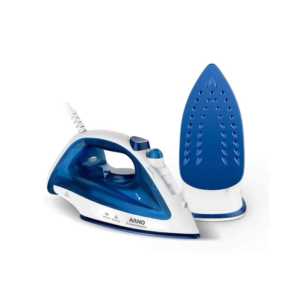 Ferro de Passar a Vapor Arno EssentialGliss 1200W Base Antiaderente Vapor Extra
