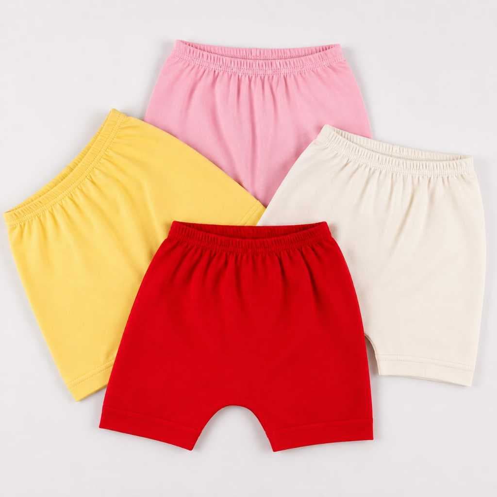 Kit 4 Short tampa fralda Infantil Menina Recém Nascido Bebê 100% Algodão de Alta Qualidade Verão 2025