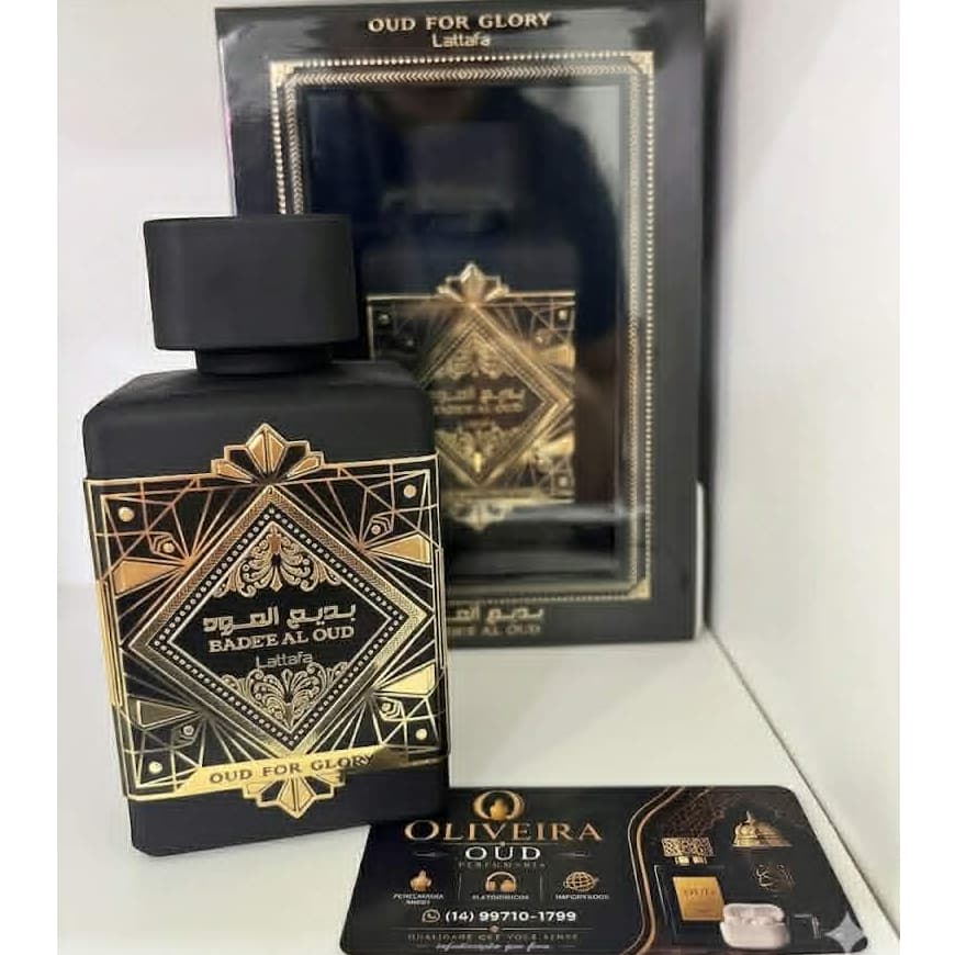 Lattafa Bade’e Al Oud for Glory Eau de Parfum Masculino Importado Oud Intenso e Sofisticado