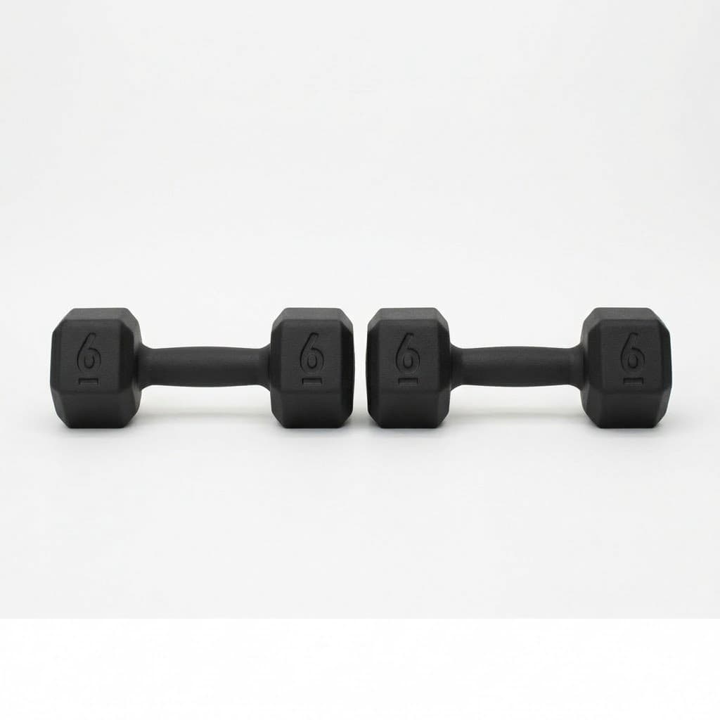 Kit 2 Halter 6Kg (Par) Musculação Academia Treino Peso Fitness Gym Exercícios Ferduor Físicos sporte Fisioterapia
