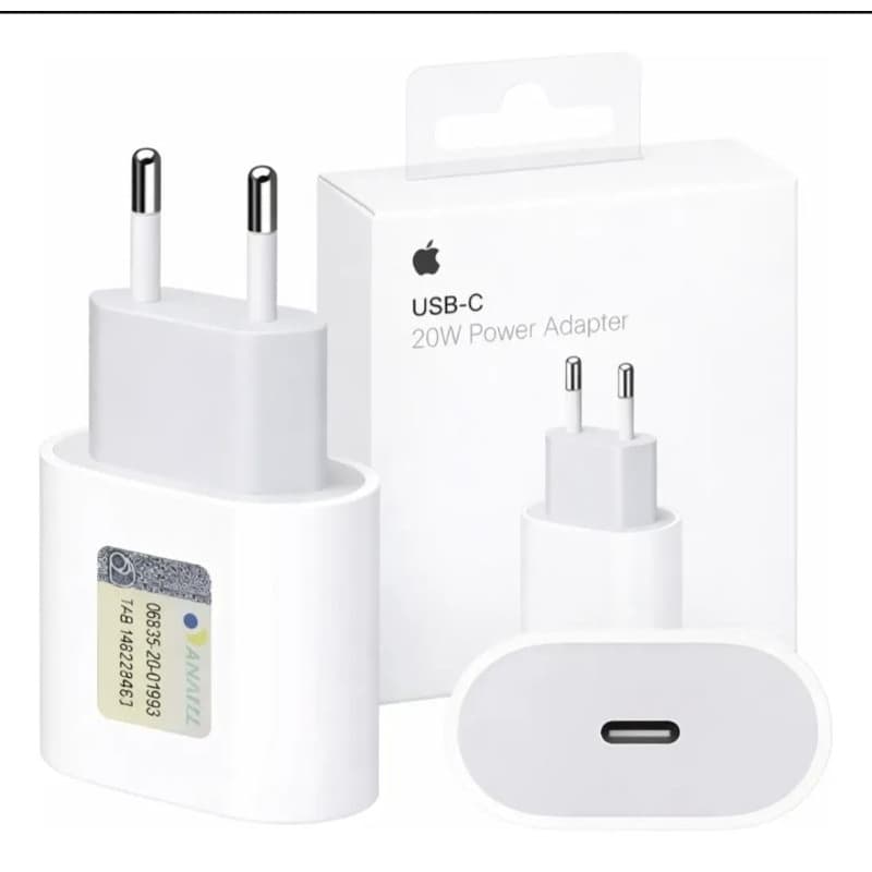 Carregador USB C 20W Turbo Fonte de Parede Carregamento Rápido para Celular Apple e Android Original Premium
