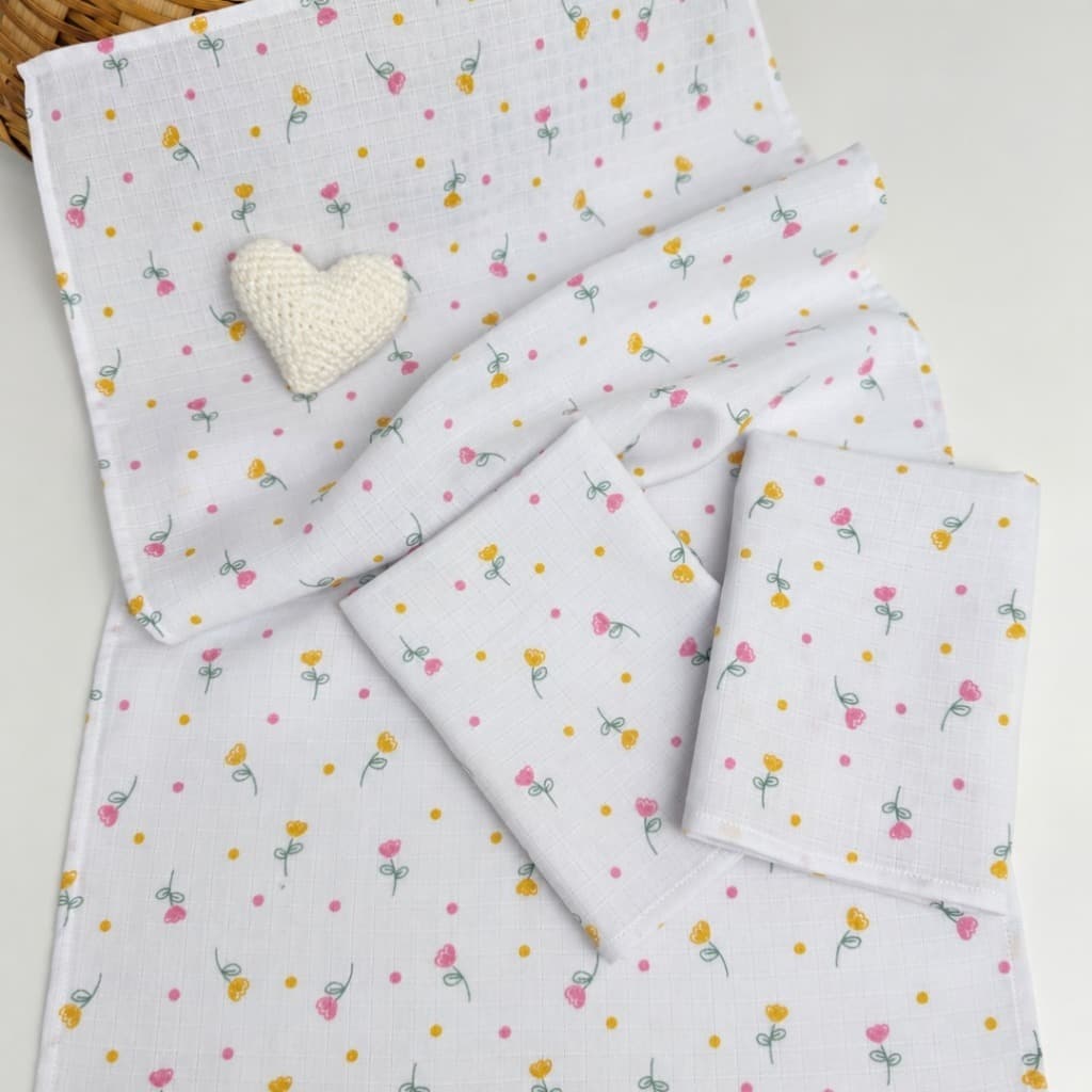 Kit fralda de pano para bebê kit Boca e Ombro Personalizada Enxoval Menina