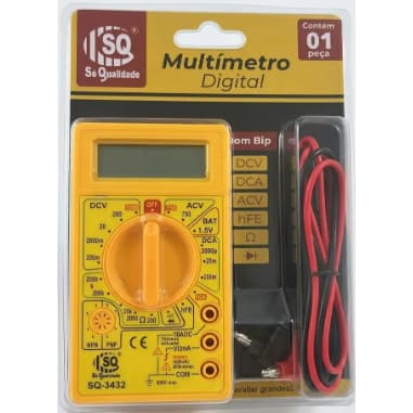 Multímetro Digital SQ-3432 - Amarelo