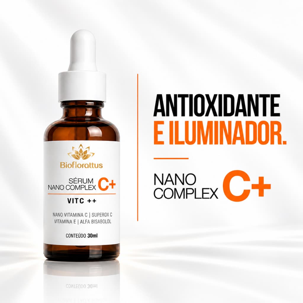 Sérum Facial Vitamina C Antioxidante e Iluminador 30ml Bioflorattus