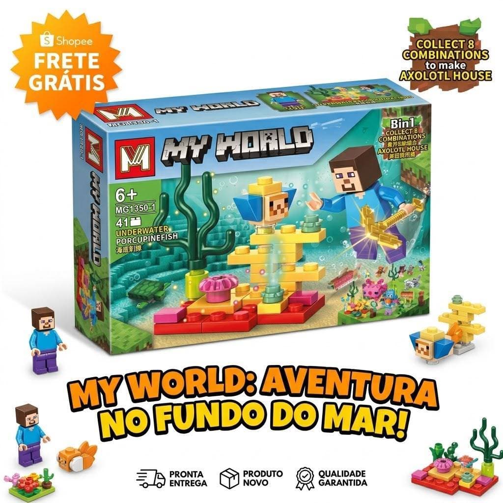 Bloco Manual De Montar - Manual De Montagem My Word Lego - Brinquedo Colecionável