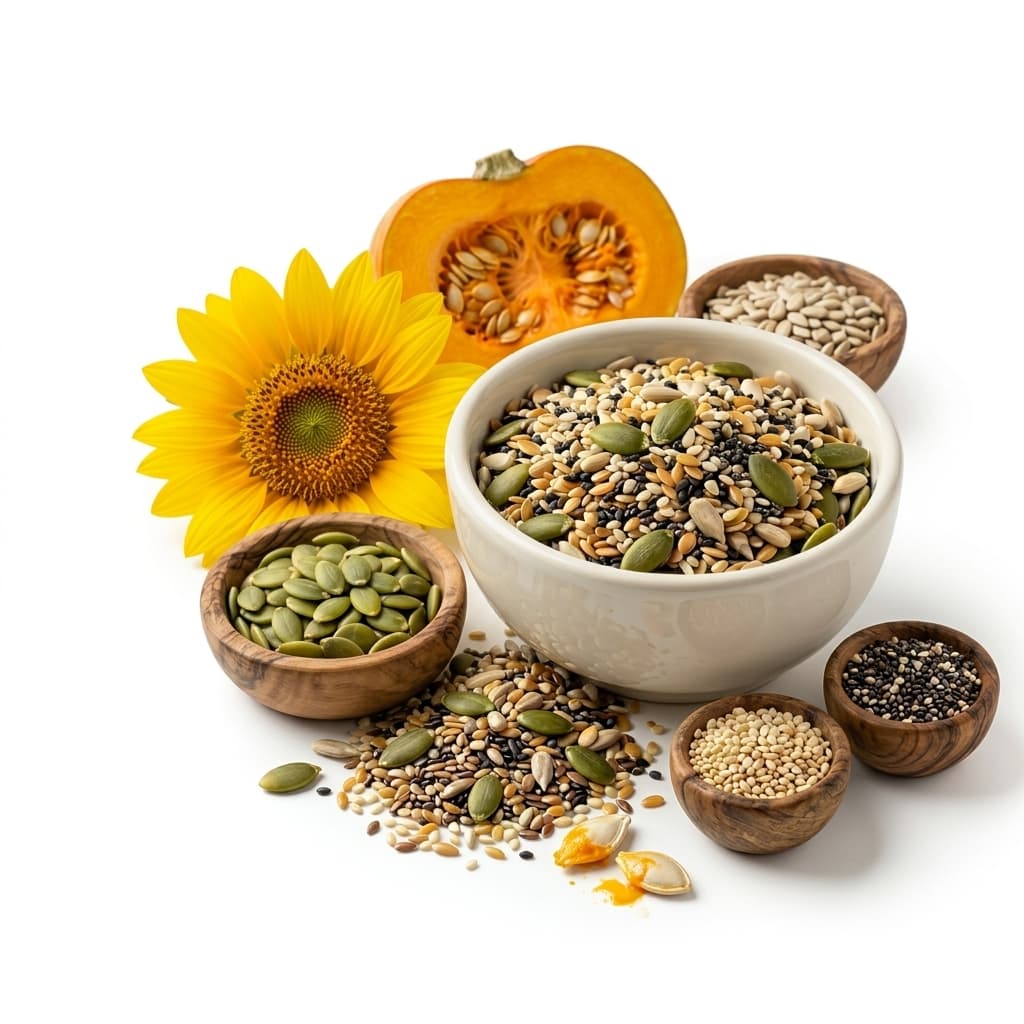 Mix de Sementes Premium 100% Natural | Chia, Linhaça, Girassol...| Saudável, Nutritivo e Fitness