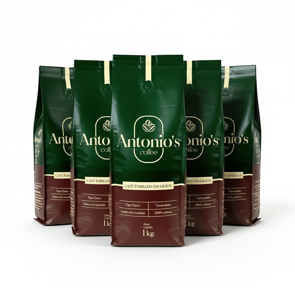 Café Arábica Gourmet - KIT 5 KG - Torrado em Grãos - Antonios Coffee