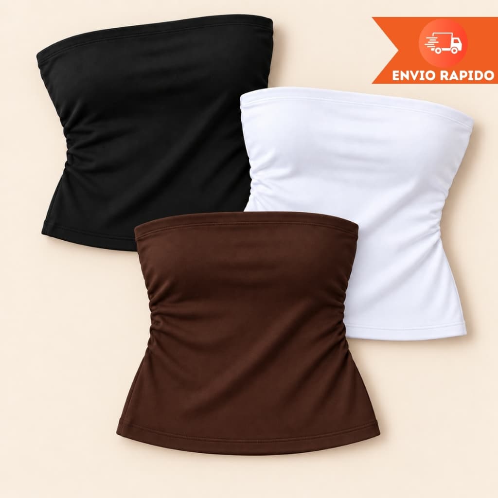 Cropped Top Tube Feminina Tomara que Caia Fitness Duplo Cropped Tubinho Estilosa Básico
