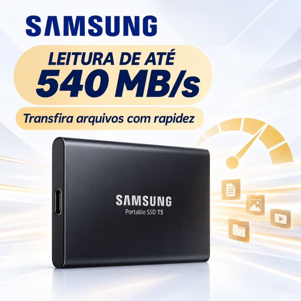 SAMSUNG Unidade Externa SSD T5 2TB/4TB/8TB/16TB De Estado Sólido Hd Rígido Portátil Adequado Para Desktop