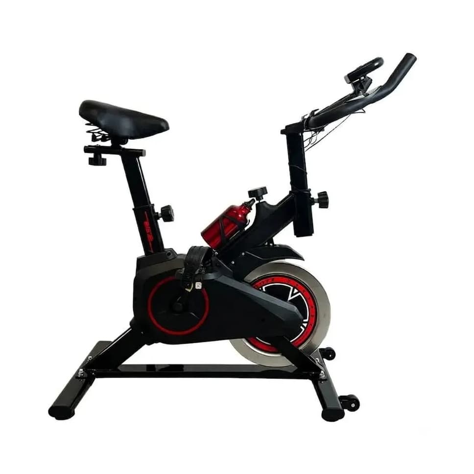 Bicicleta Ergométrica Spinning Fitness Sport Preto 100kg Aço Carbono + Squeeze