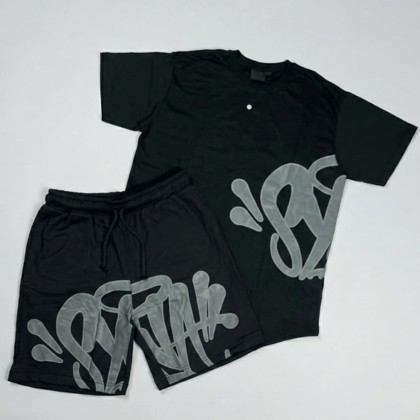 Conjunto Streetwear Camiseta Y2k Bermuda Moletom Syna Hip Hop Estilo Gringo