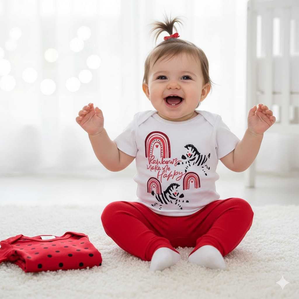 kit 3 a 6 peças Body de bebê menina manga longa Roupa de bebê Sortido Conjunto de bebê inverno trijunto p a GG