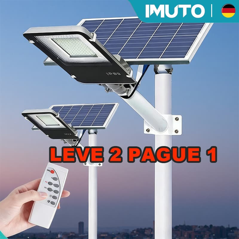 IMUTO Refletor Solar Grande Postede luminária Solar externa Poste de luz Rua Sensor Controle Com 3 Funções