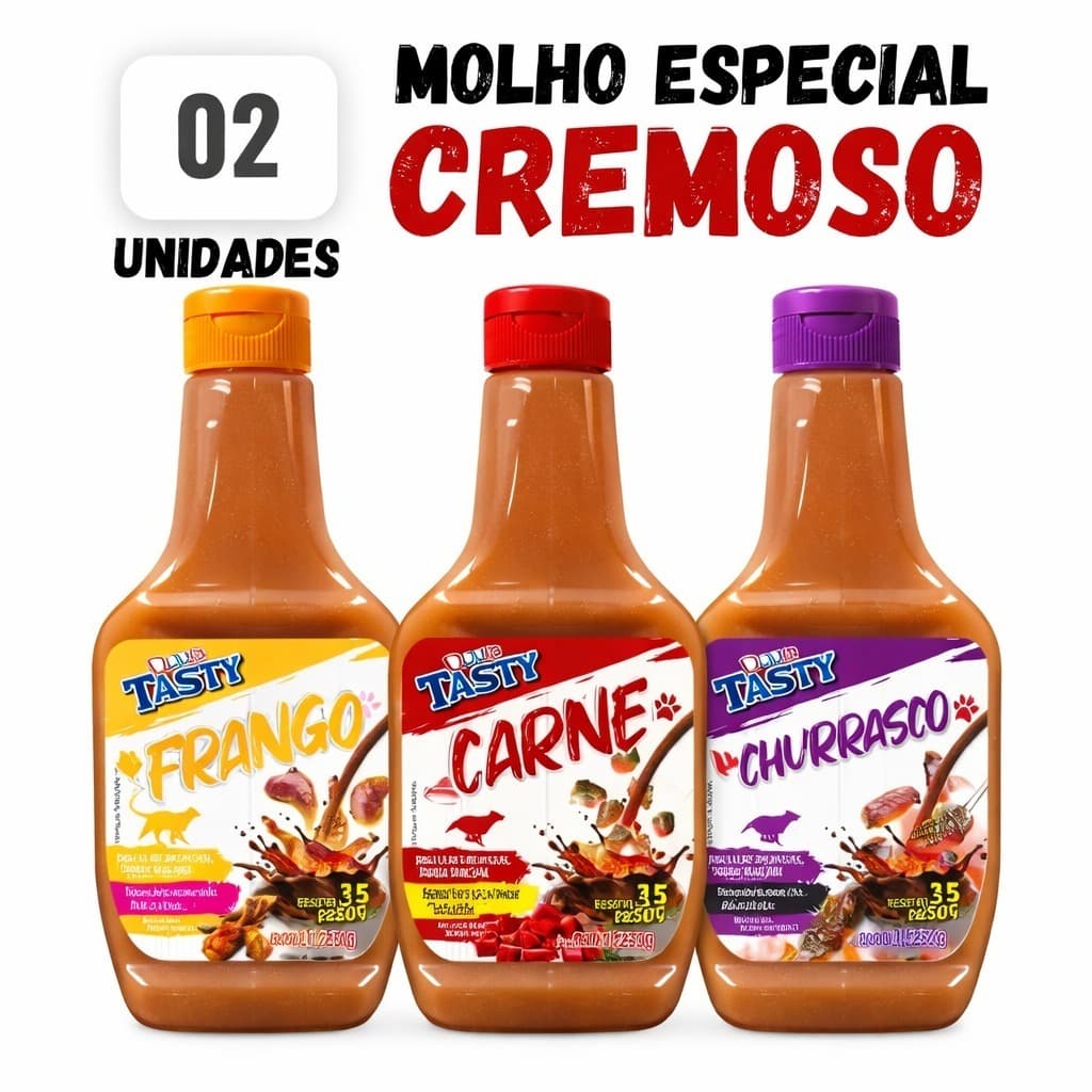 Molho para Ração de Cachorro Doogs Tasty 250g Sabor Carne Frango Churrasco Molho Palatabilizantecaes